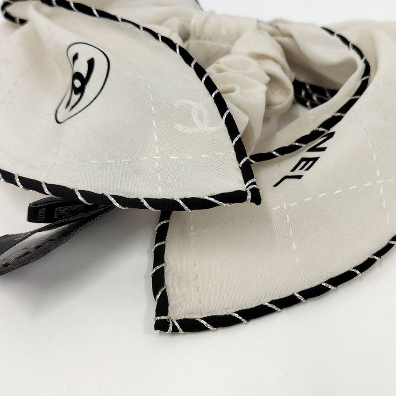 Chanel Scrunchie Ribbon CC Logo Hair Clip