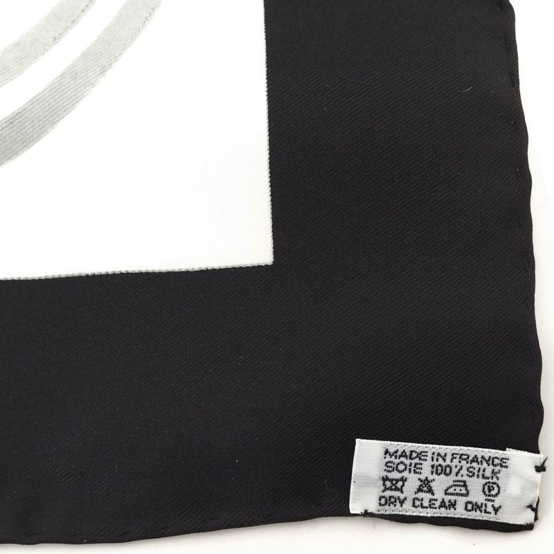 Hermes Carre 45 Scarf Brides de Gala Ceremonial Bridle Black White