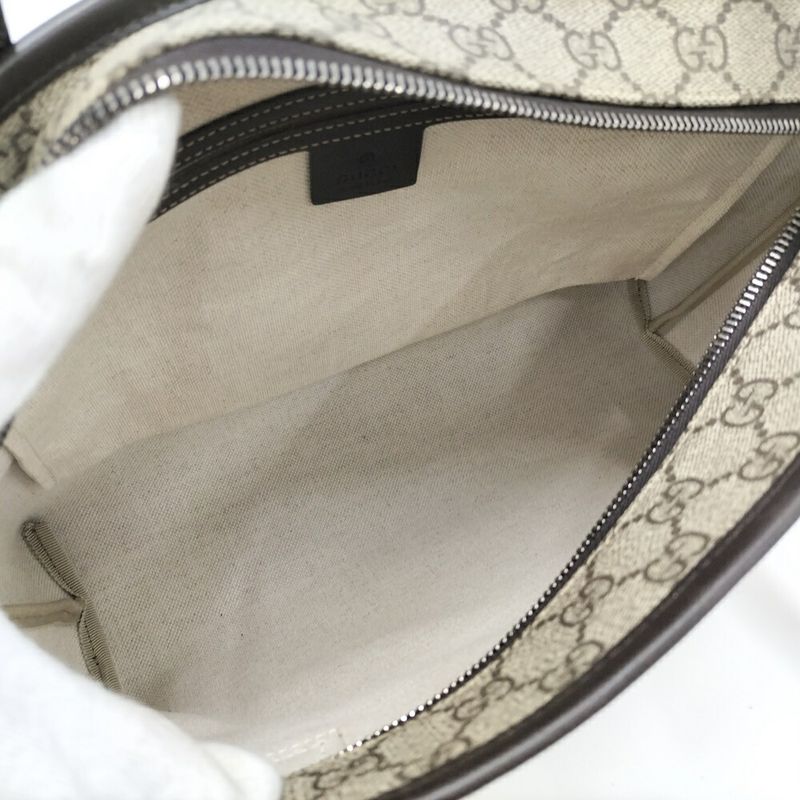 Gucci Shoulder Bag GG Supreme Leather Beige