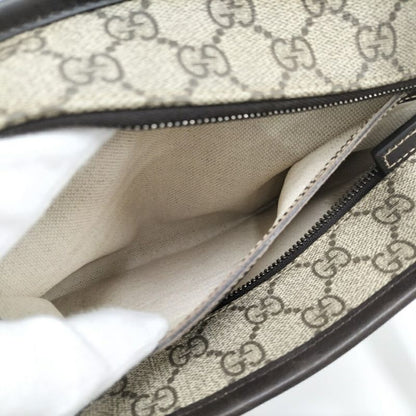 Gucci Shoulder Bag GG Supreme Leather Beige