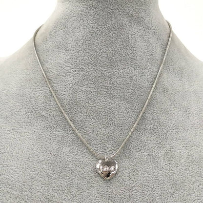 Dior Necklace Heart Silver Color Plated