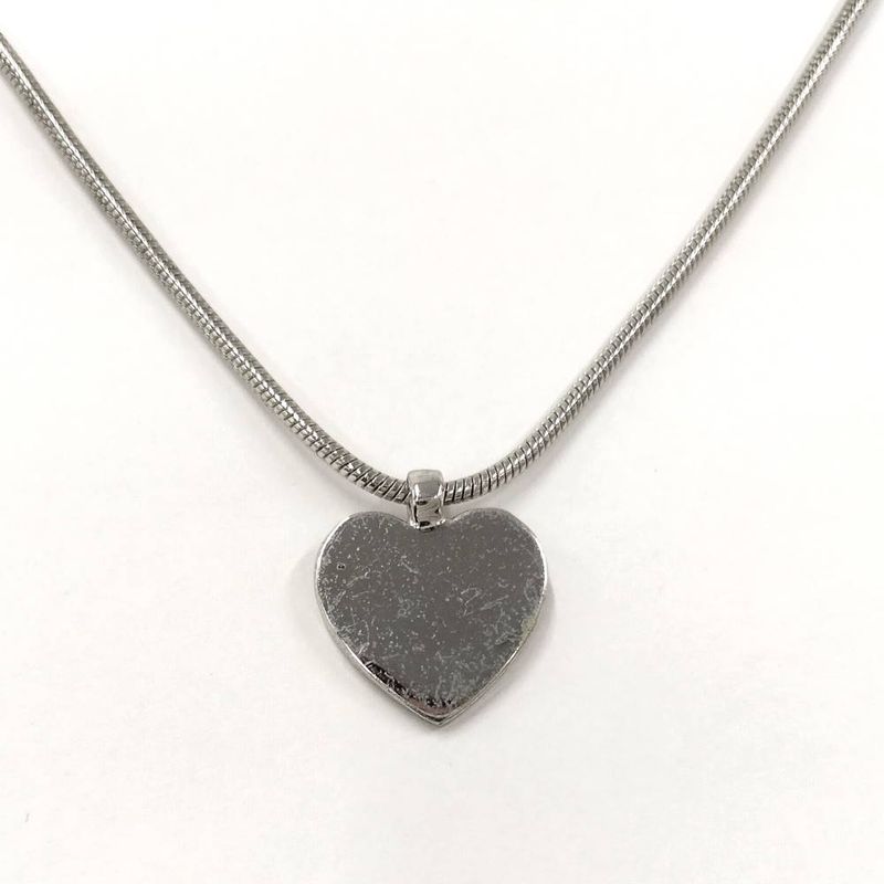 Dior Necklace Heart Silver Color Plated
