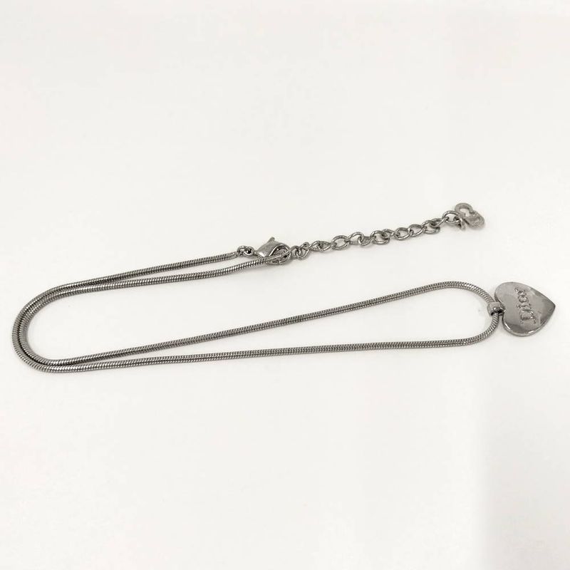 Dior Necklace Heart Silver Color Plated