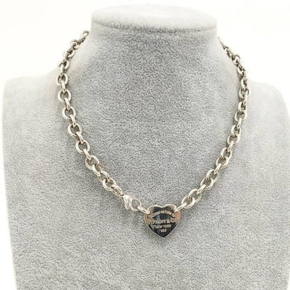Tiffany & Co Return to Heart Choker Necklace Silver