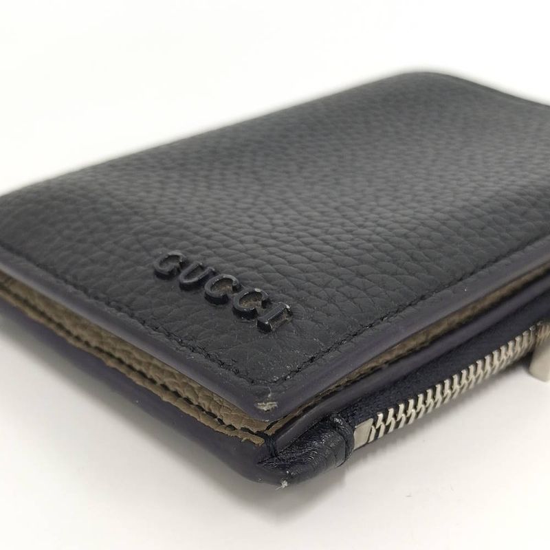 Gucci Compact Wallet Leather Navy