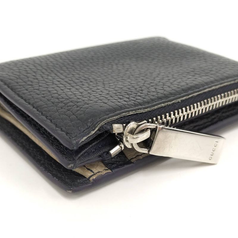 Gucci Compact Wallet Leather Navy