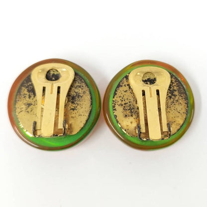 Chanel Earrings CC Logo High Heel Plated Gold