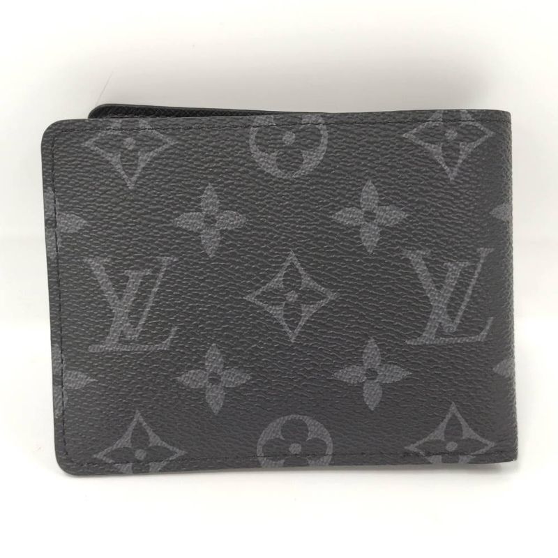 Louis Vuitton Portefeuille Multiple Bifold Wallet Monogram Eclipse
