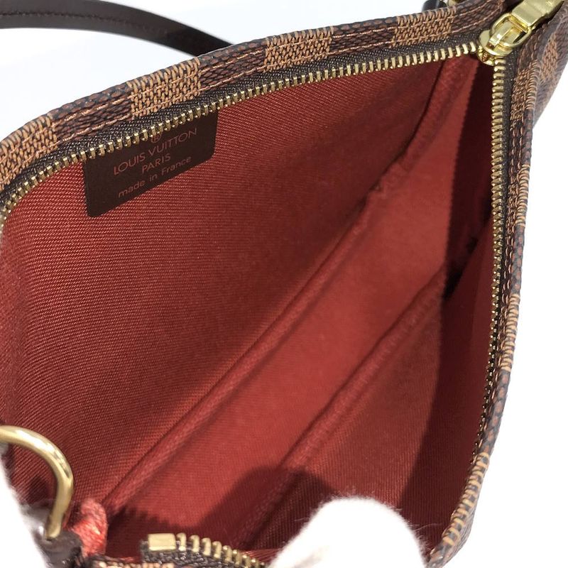Louis Vuitton Navona Pouch Handbag Damier Ebene