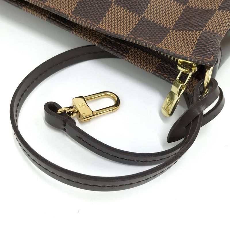 Louis Vuitton Navona Pouch Handbag Damier Ebene