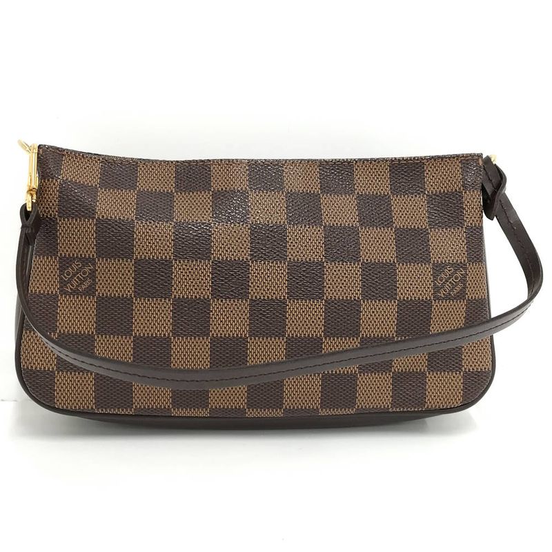 Louis Vuitton Navona Pouch Handbag Damier Ebene