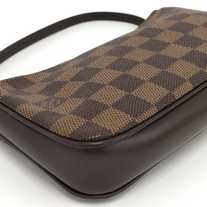 Louis Vuitton Navona Pouch Handbag Damier Ebene