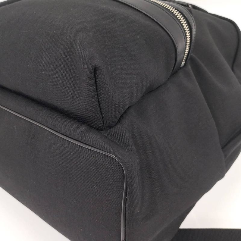 Saint Laurent Yves Backpack Canvas Black