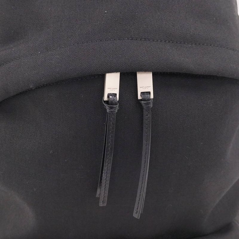 Saint Laurent Yves Backpack Canvas Black