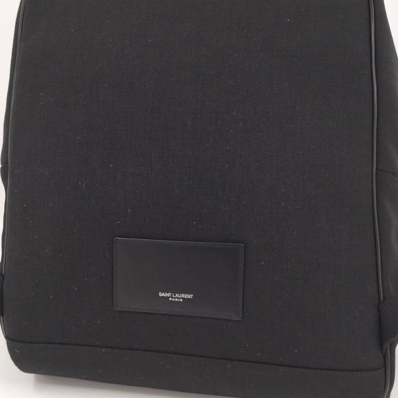 Saint Laurent Yves Backpack Canvas Black