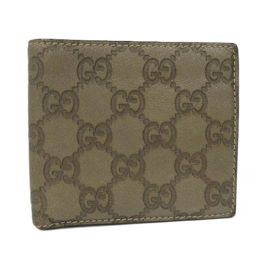 Gucci Bifold Wallet Leather Khaki