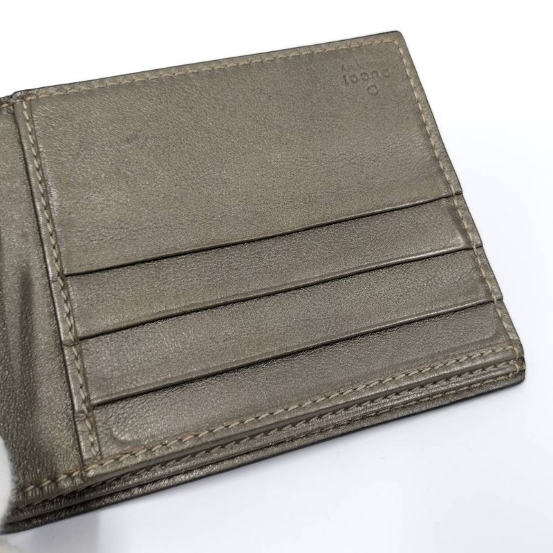 Gucci Bifold Wallet Leather Khaki