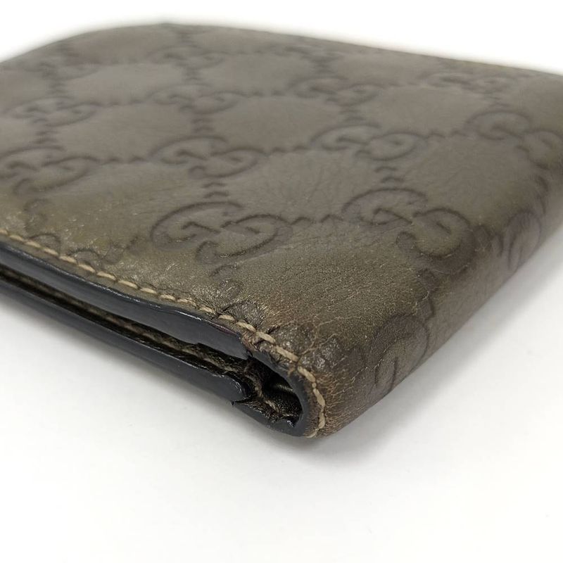 Gucci Bifold Wallet Leather Khaki