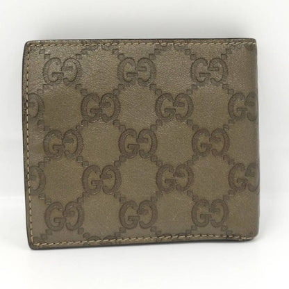 Gucci Bifold Wallet Leather Khaki