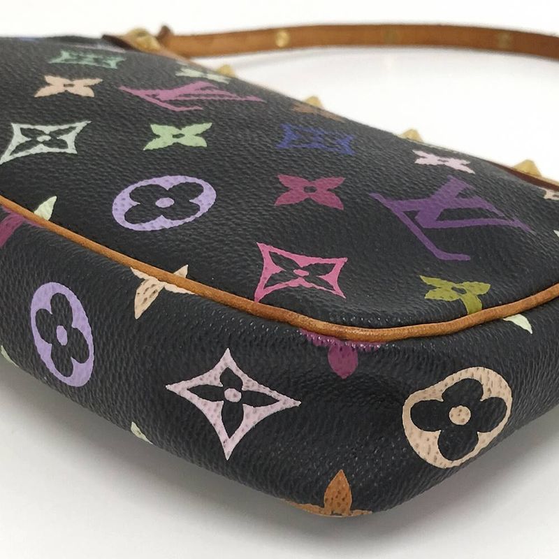 Louis Vuitton Pochette Pouch Monogram Multicolor Noir Black