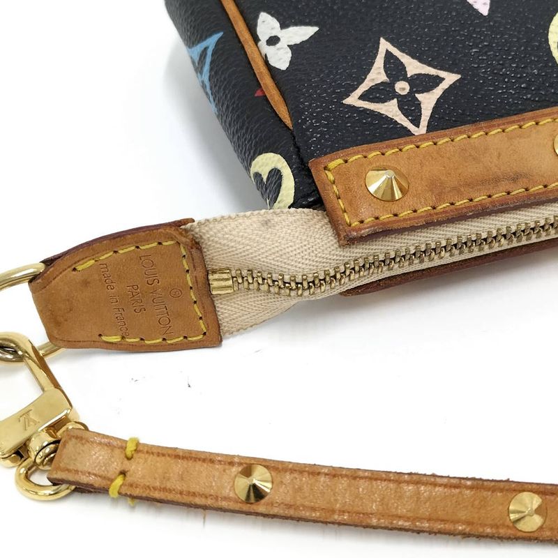 Louis Vuitton Pochette Pouch Monogram Multicolor Noir Black