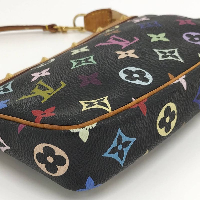 Louis Vuitton Pochette Pouch Monogram Multicolor Noir Black