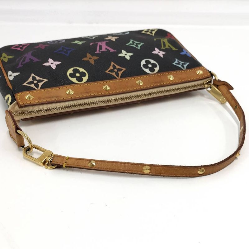 Louis Vuitton Pochette Pouch Monogram Multicolor Noir Black