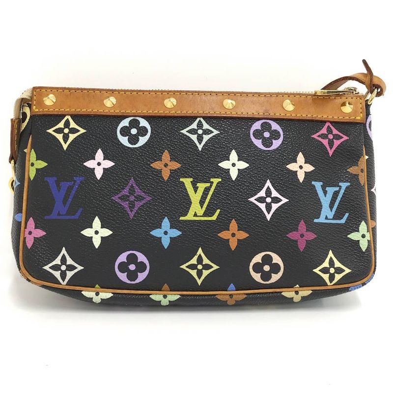Louis Vuitton Pochette Pouch Monogram Multicolor Noir Black