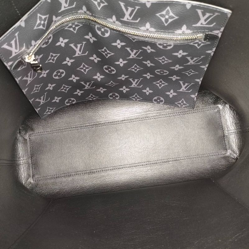Louis Vuitton Cabas Voyage Tote Taurillon Leather Black