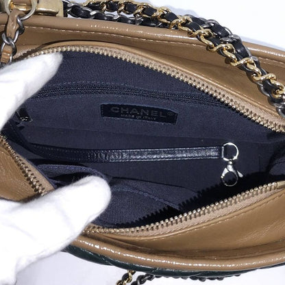 Chanel Gabriel de Chain Shoulder Bag Leather Green