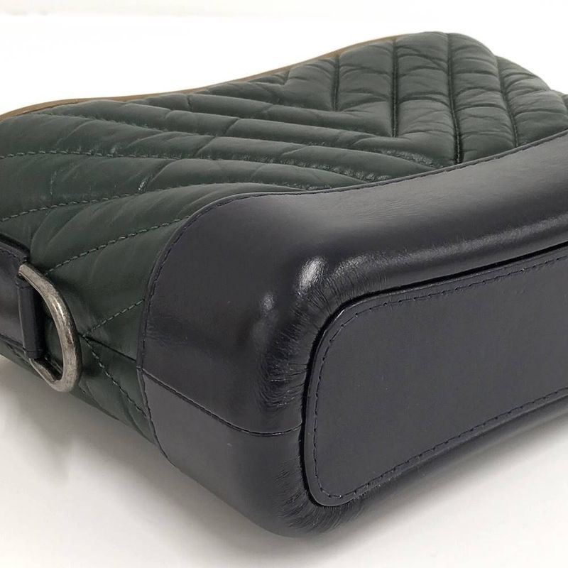 Chanel Gabriel de Chain Shoulder Bag Leather Green
