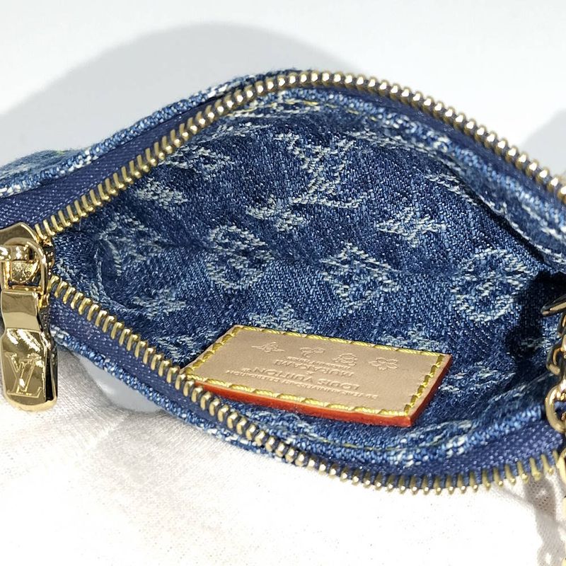 Louis Vuitton LV Tmpochette Cles Coin Case Takashi Murakami Monogram Denim