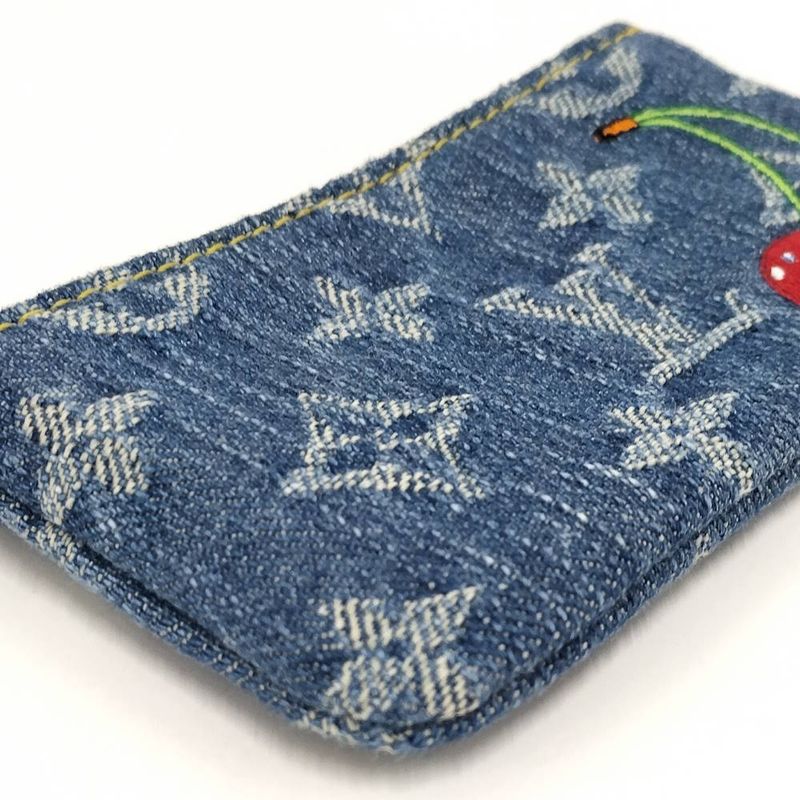 Louis Vuitton LV Tmpochette Cles Coin Case Takashi Murakami Monogram Denim