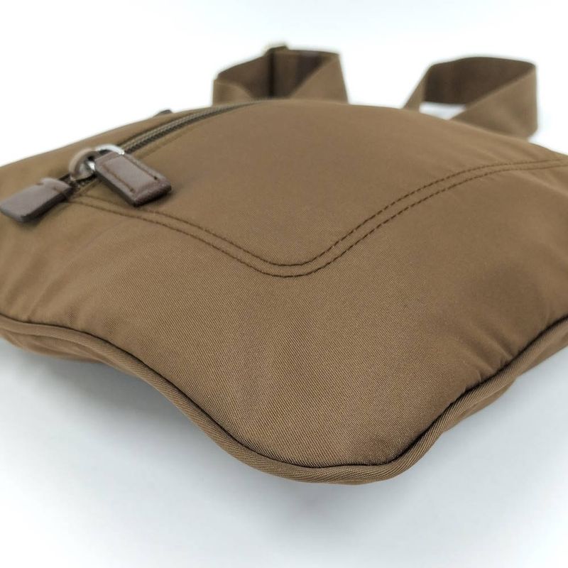 Prada Shoulder Bag Nylon Brown