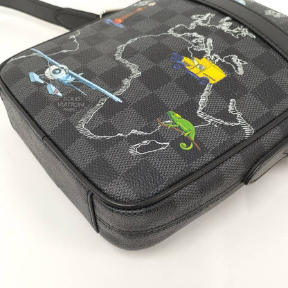 Louis Vuitton Danube PM NM Shoulder Bag Damier Graphite Map