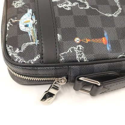 Louis Vuitton Danube PM NM Shoulder Bag Damier Graphite Map