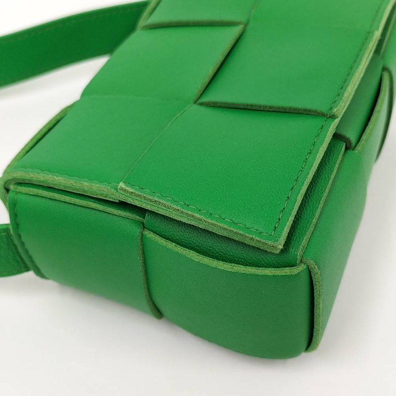 Bottega Veneta Shoulder Bag Candy Cassette Intrecciato Leather Green