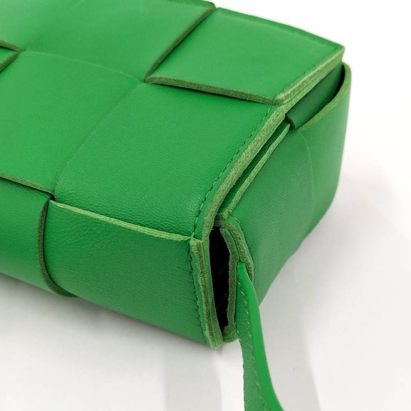 Bottega Veneta Shoulder Bag Candy Cassette Intrecciato Leather Green