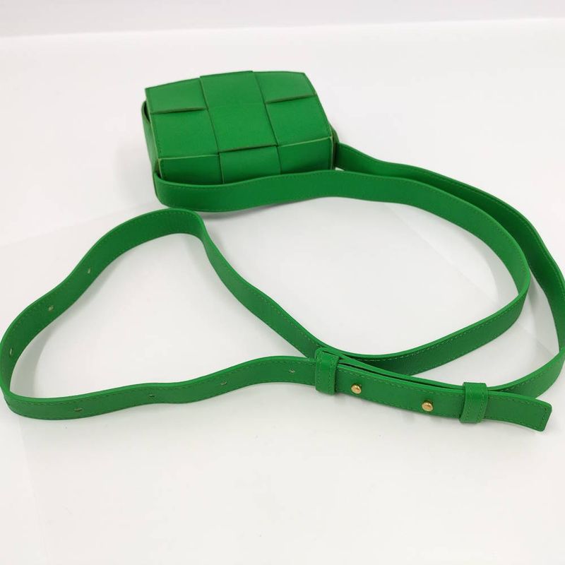 Bottega Veneta Shoulder Bag Candy Cassette Intrecciato Leather Green