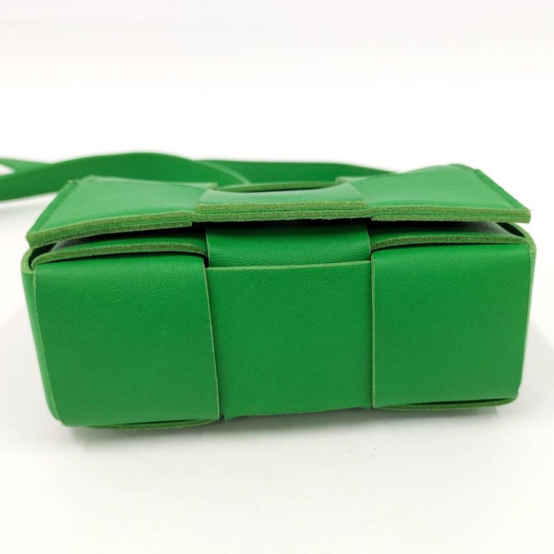 Bottega Veneta Shoulder Bag Candy Cassette Intrecciato Leather Green