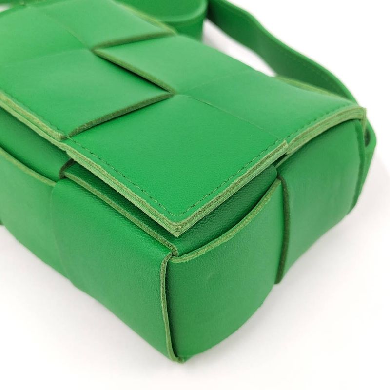 Bottega Veneta Shoulder Bag Candy Cassette Intrecciato Leather Green