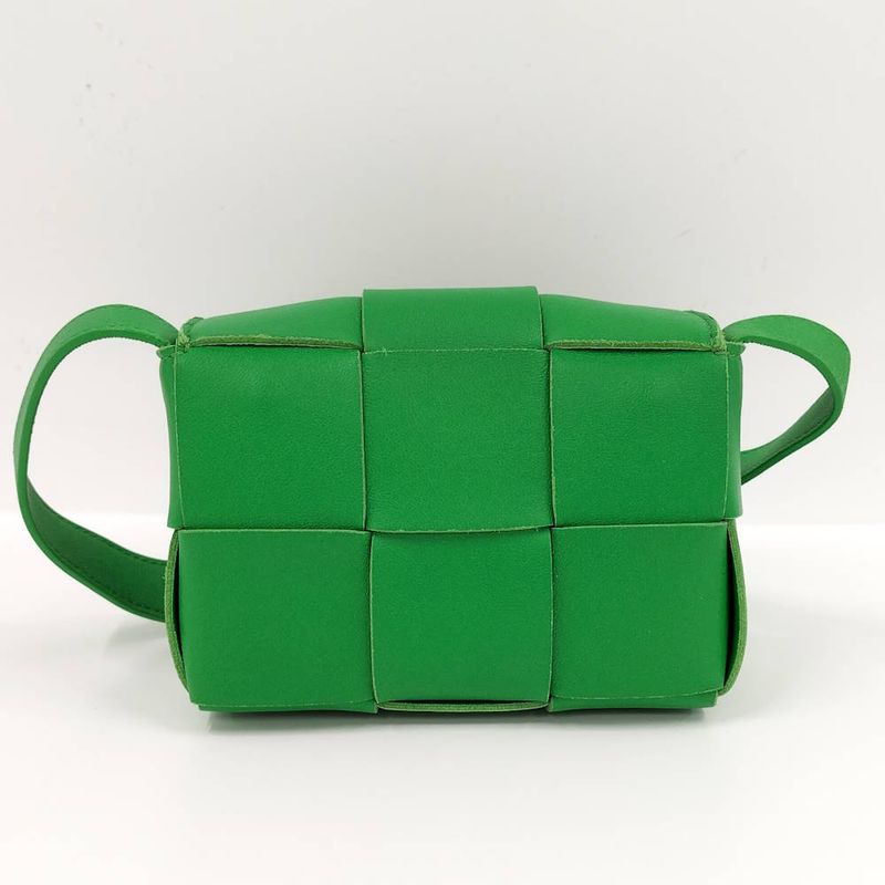 Bottega Veneta Shoulder Bag Candy Cassette Intrecciato Leather Green