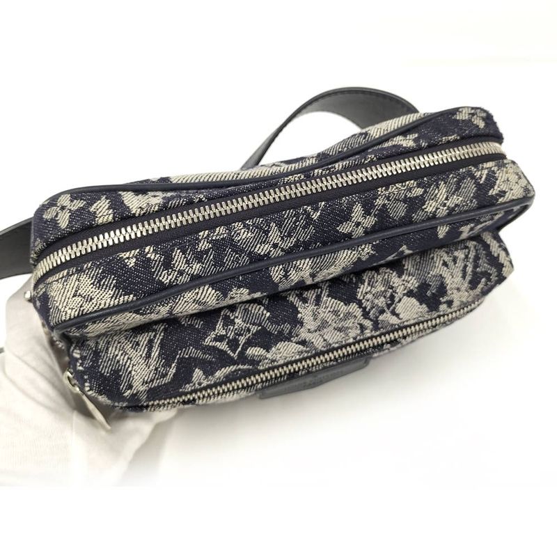 Louis Vuitton Bum Bag Outdoor Monogram Tapestry Canvas Navy