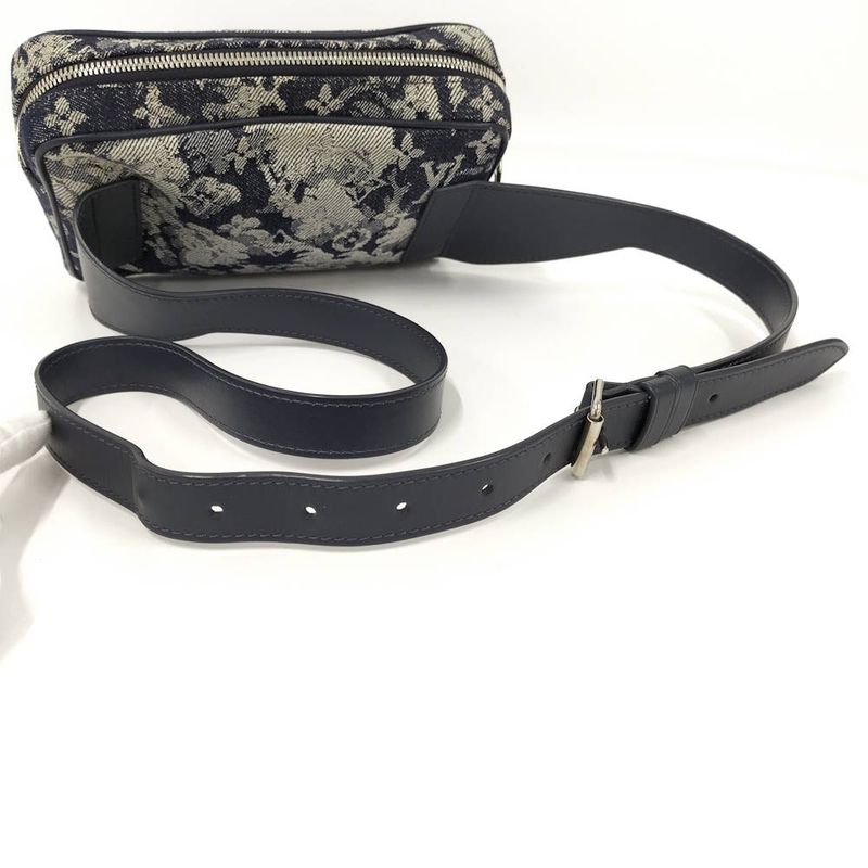 Louis Vuitton Bum Bag Outdoor Monogram Tapestry Canvas Navy