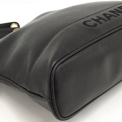 Chanel Chain Shoulder Bag Caviar Leather Black