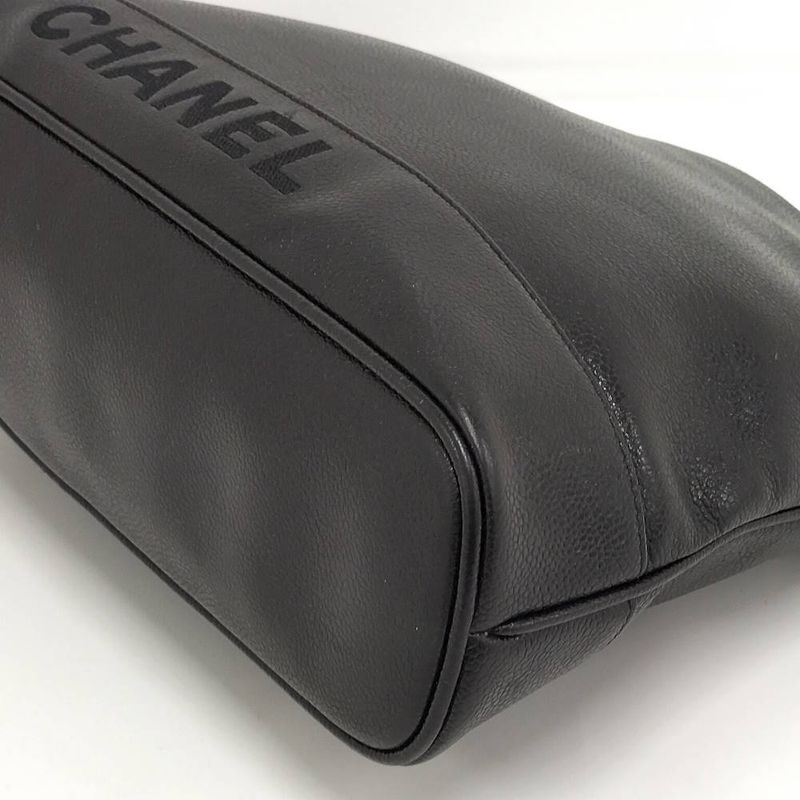 Chanel Chain Shoulder Bag Caviar Leather Black