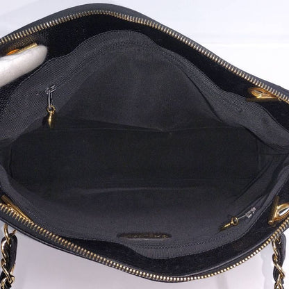Chanel Chain Shoulder Bag Caviar Leather Black