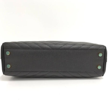 Saint Laurent Yves Chain Shoulder Bag Leather Black