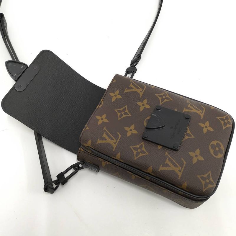 Louis Vuitton S Lock Vertical Wearable Wallet Shoulder Bag Monogram Macassar