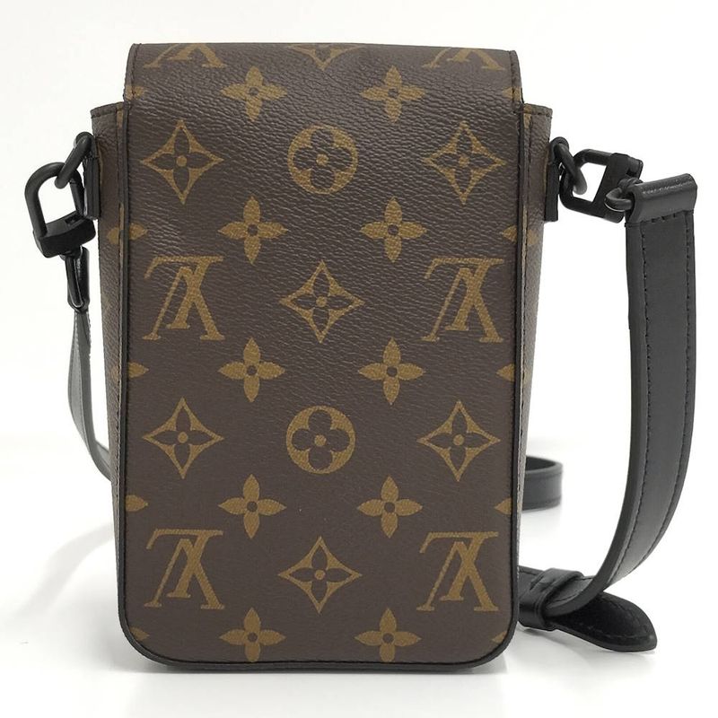 Louis Vuitton S Lock Vertical Wearable Wallet Shoulder Bag Monogram Macassar